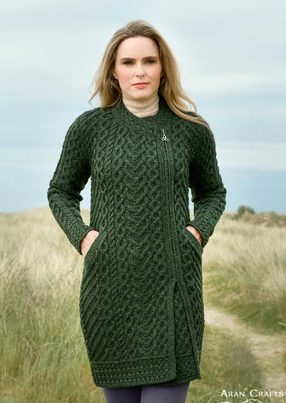 Aran Heart Design Coat | Green