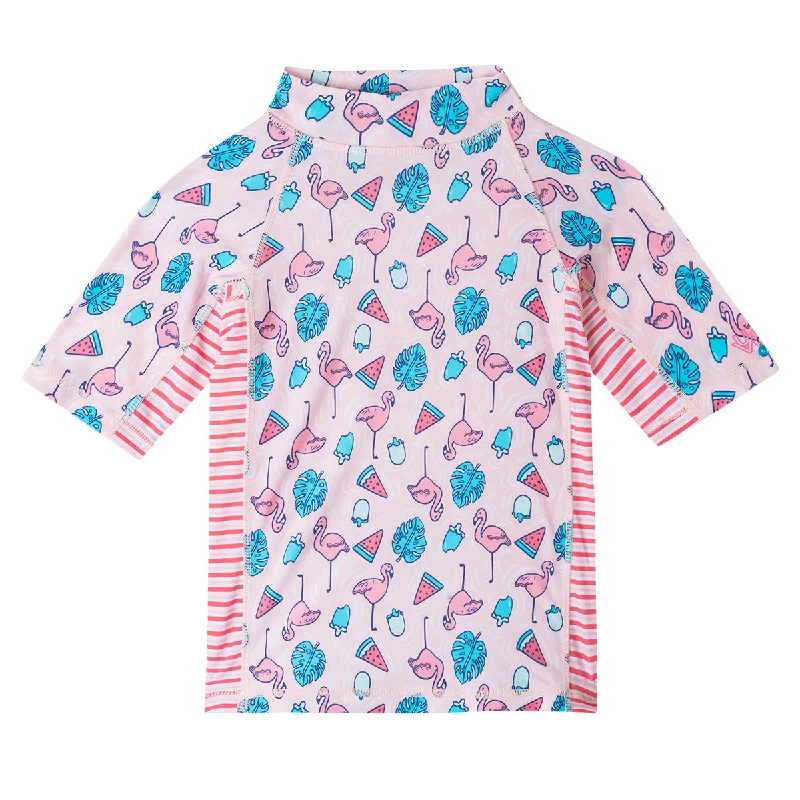 Pink Flamingo Stripe / 2T