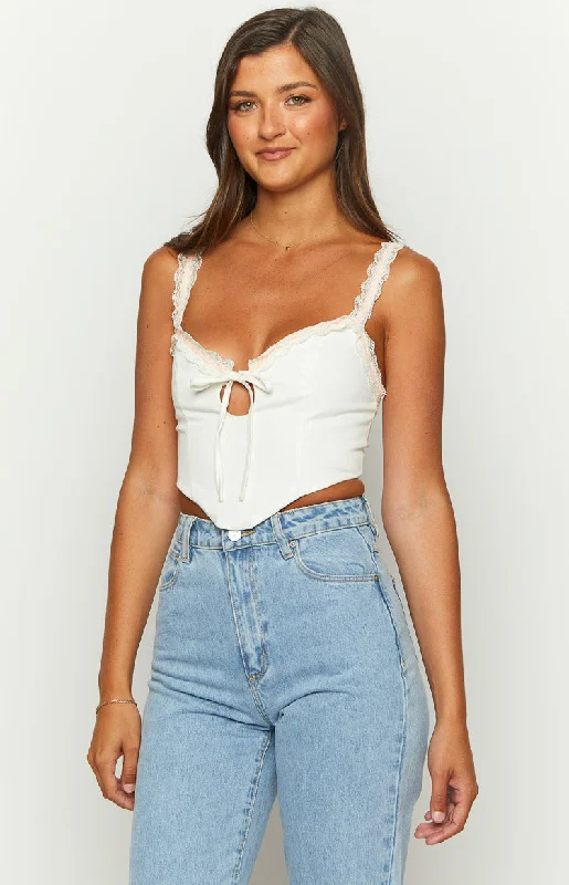 Kristin White Corset Top