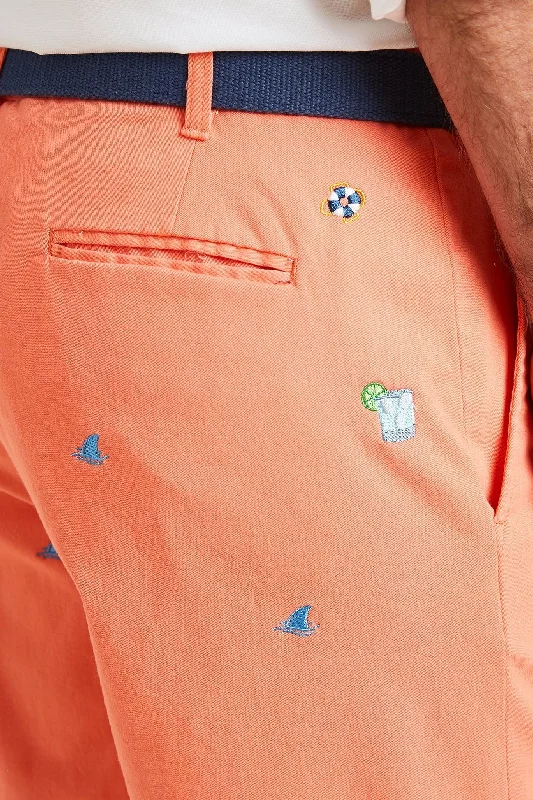 Cisco Short Stretch Twill Coral with Fin & Tonic