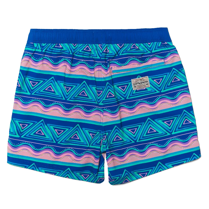 FIESTA STRIPE SPORT LINED SHORT - ARUBA BLUE