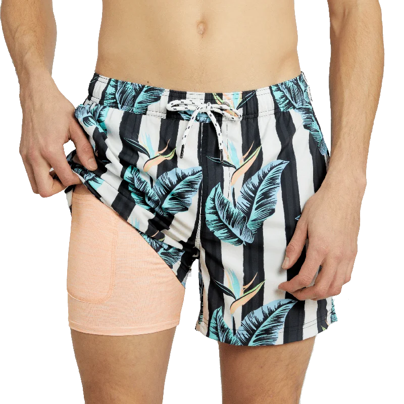 GULF STRIPE SPORT LINED SHORT - NAVY