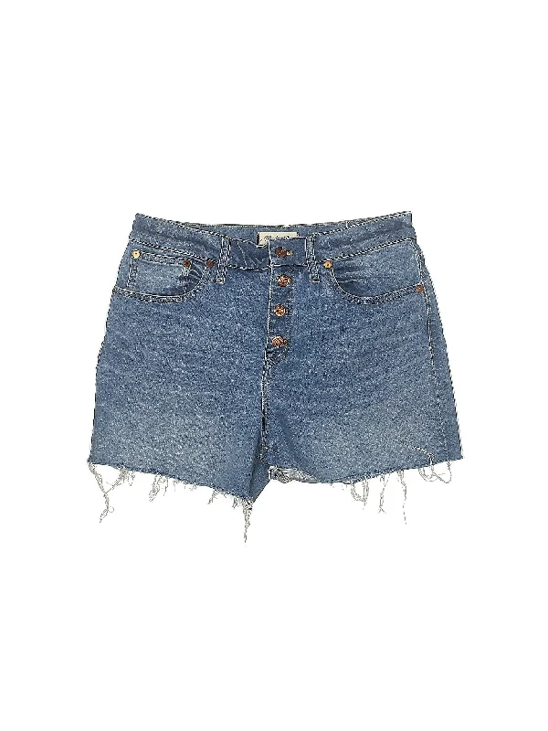 High-Rise Denim Shorts in Medium Wash