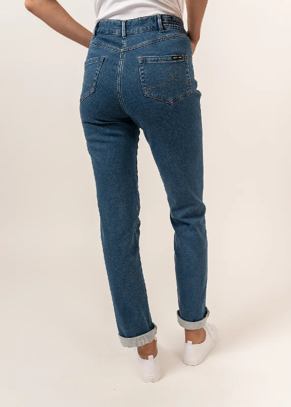 Patricia straight jeans - elasticated waist, in stretch cotton (COOPER JEAN)