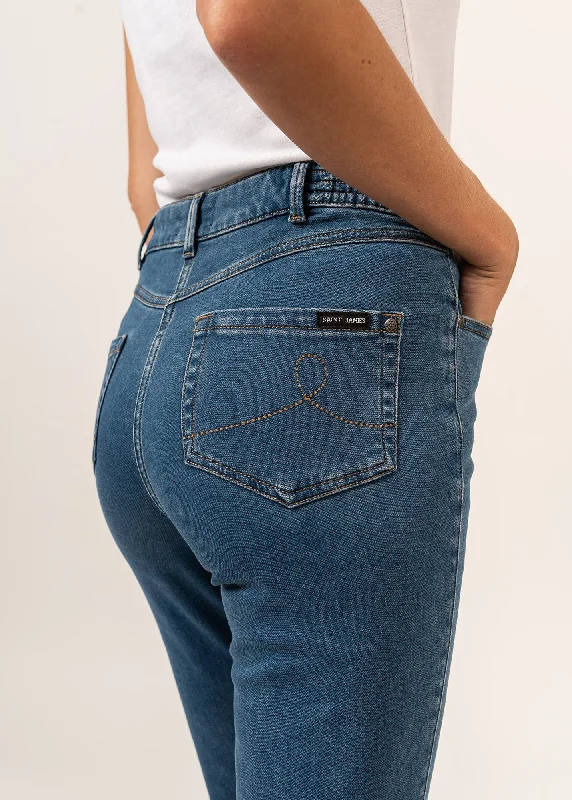 Patricia straight jeans - elasticated waist, in stretch cotton (COOPER JEAN)