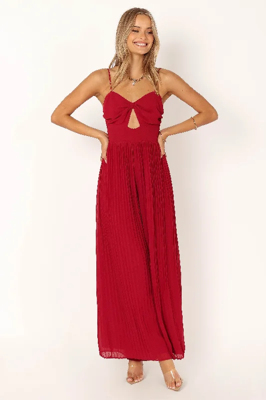 Alice Wide Leg Jumpsuit - Red