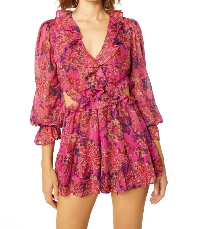 Azalea Romper In Fuchsia