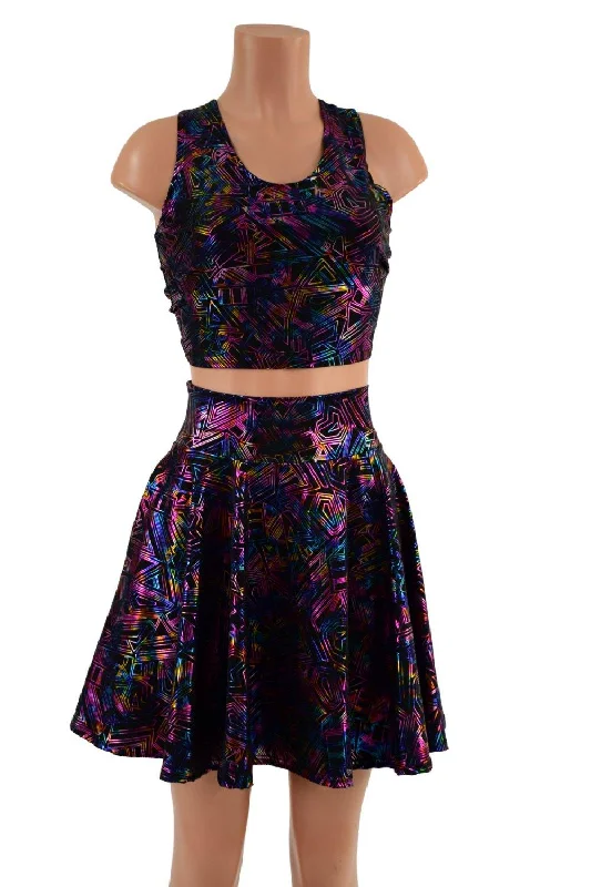 Cyberspace Racerback Top & Pocket Skater Skirt Set