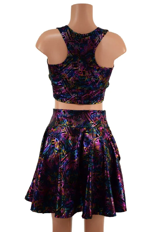 Cyberspace Racerback Top & Pocket Skater Skirt Set