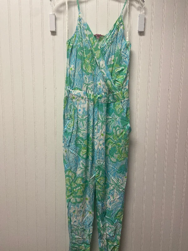 Jumpsuit Designer By Lilly Pulitzer In Blue & Green, Size: S