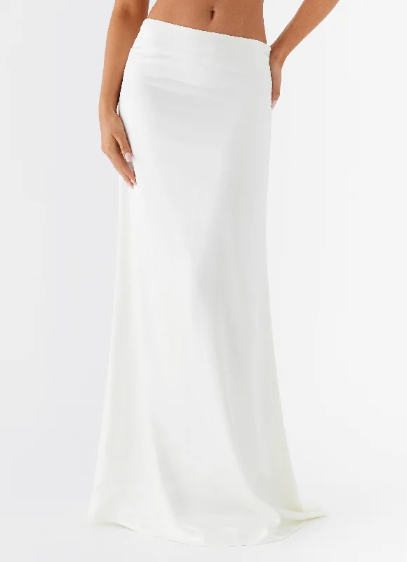 Morgan Low Rise Maxi Skirt - Ivory