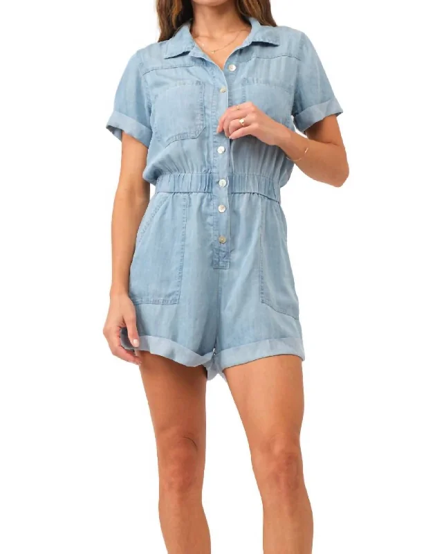 Raddix Romper In Denim