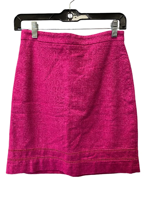 Skirt Mini & Short By Ann Taylor In Pink, Size: 0