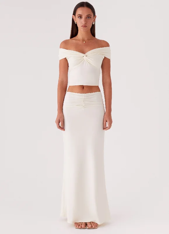 Trixie Maxi Skirt - Ivory