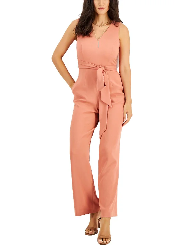 Womens Crepe Wide Leg Jumpsuit